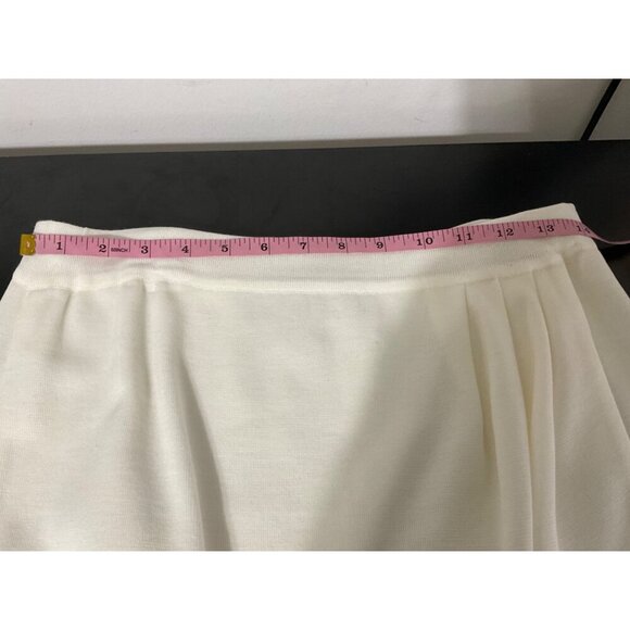 MISOOK Skirt Tulip Ruch Faux Wrap Off White size Small - Picture 7 of 8